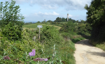Towards Hawkesbury Upton from the south along the Cotswold Way